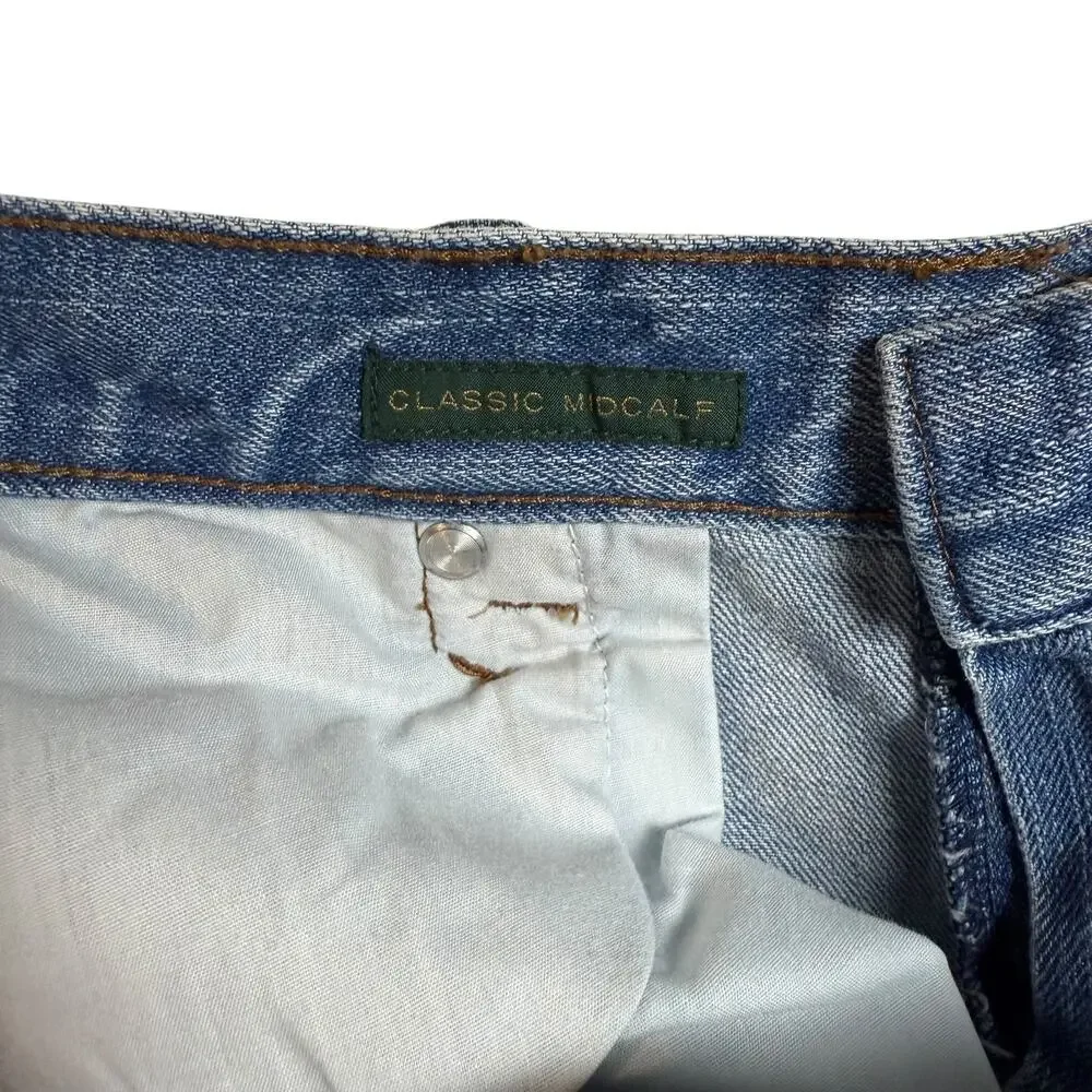 Lauren Ralph Lauren Capri Jean Women 8 Petite Blue Denim Stretch Classic Midcalf - Picture 5 of 12